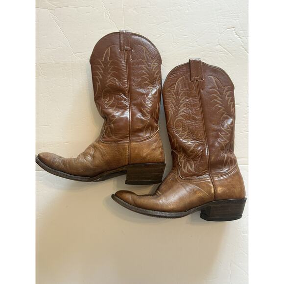 Nocona Brown Leather Western Cowboy Boots main image 5